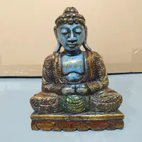 Buda En Madera Teca  Mudra Vitarka  Traido De Indonesia 25cm Marrón