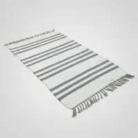 Alfombra Importada India Algodón Costado Pie Cama Baño Deco
