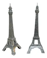 Torre Eiffel Paris 50 Cm Importada Resina Columna Decorativa Plateado