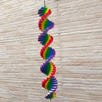 Llamador De Angel Importado Indonesia Madera Remolino Multicolor