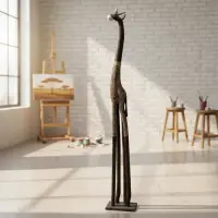 Jirafa 100 Cm Madera Oriente Importada Indonesia Animal Deco Mod A