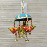 Movil Decorativo Importado India Calesita Llamador Elefantes