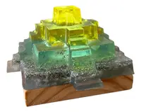 Lampara Orgón Pirámide Maya Importado Decorativo Iluminación Violeta