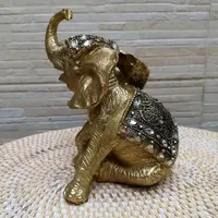 Elefante Abundancia Artesanal 20 Cm Importado Resina