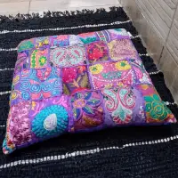 Zafu Almohadon Relleno 40 Cm Importado De India Yoga Reiki