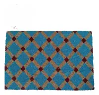 Tapete Alfombra Felpudo India Fibra Coco Y G Eva 40 X 60 Cm 60 Cm 40 Cm Celeste