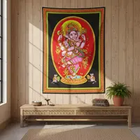 Tapiz Dioses India 100 X 80 Cm Importado Con Lentejuelas