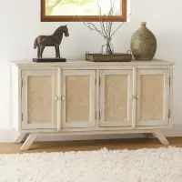 Mueble Organizador Bajillero Bajo Ventana Pushkar Tienda Beige
