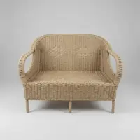 Sillon Doble Hecho En Fibra Natural Kraft 100% Artesanal Brodery Marrón