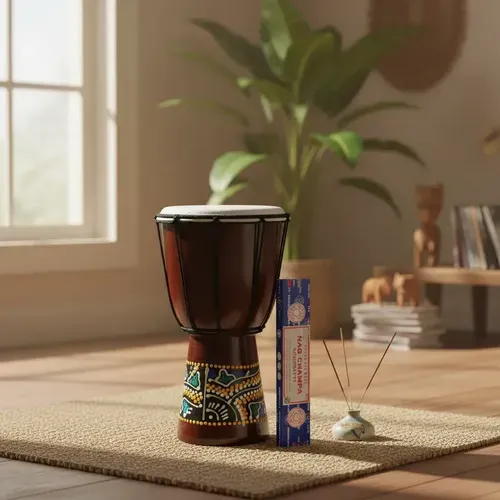 Djembe Instrumento Artesanal Importado Indonesia Tambor Modelo 1