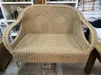 Sillon Doble Hecho En Fibra Natural Kraft 100% Artesanal Brodery Marrón