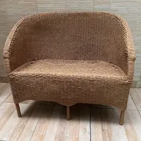 Sillón Doble Artesanal En Fibras Naturales Apto Galeria Deco