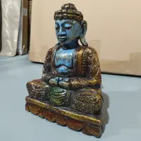Buda En Madera Teca  Mudra Vitarka  Traido De Indonesia 25cm Marrón
