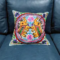 Fundas De Almohadón Bordado Hindu Decoración De India Modelo 8