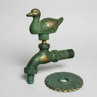 Grifería Para Jardín Exterior Bronce Antiguo Canilla Pajaro Pato