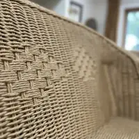 Sillon Doble Hecho En Fibra Natural Kraft 100% Artesanal Brodery Marrón