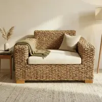 Sillón Simple De Seagrass Importado Indonesia Pushkar Tienda Marrón