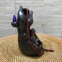 Cascada Humo Buda Sobre Loto 20cm Con Rosario Y Conos Regalo