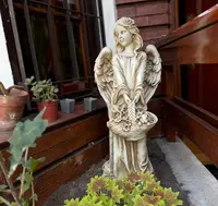 Estatua Angel Protector Apto Exterior 60 Cm Pushkar Tienda Blanco