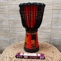 Djembe Instrumento Artesanal Importado Tambor Pushkar Tienda Rojo