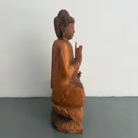 Estatua Gigante Buda 100 Cm Meditando Madera Tallada Impo.
