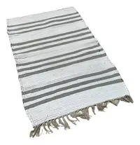 Alfombra Importada India Algodón Costado Pie Cama Baño Deco