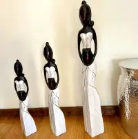 Set 3 Africanas De 1 M Madera Teka Importado D Indonesia