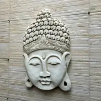 Cara Buda Placa Resina Apto Exterior Gigante Colgante Deco