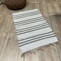 Alfombra Importada India Algodón Costado Pie Cama Baño Deco