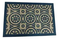 Tapete Alfombra 40 X 60 Cm Felpudo India Fibra Coco Y G Eva 60 Cm 40 Cm Negro