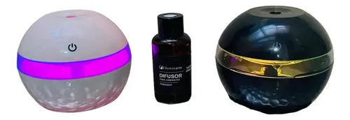 Humidificador Aromatico + Esencia Usb Y Led Cambiante 10 Cm