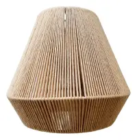 Lampara Artesanal Techo En Fibras Naturales Import Indonesia Marrón