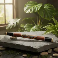 Palo De Lluvia Artesanal 60 Cm Bamboo Importado Indonesia Modelo B