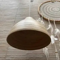 Lampara Artesanal Techo En Bambu Import Indonesia Colgante Bambú