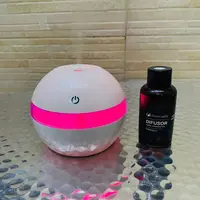 Humidificador Aromatico + Esencia  Usb Y Led Cambiante 10 Cm