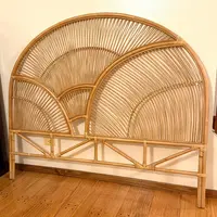 Respaldo Cabecera Cama Sommier Bamboo Decorativo Importado Marrón Claro