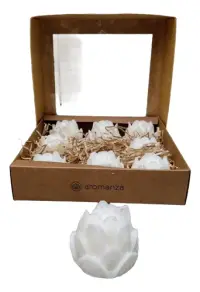 Pack X 9 Velon Cera Vegetal Importado 5 Cm Ideal Regalo  Blanco Velon Loto 100 Fl Oz