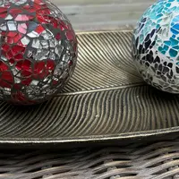 Centro De Mesa Plato Decorativo Importado Mdf Pushkar Tienda Dorado Oscuro
