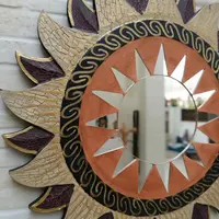 Espejos Artesanal Con Venecitas 30 Cm Importados Indonesia 