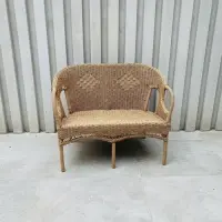 Sillón Doble Artesanal En Fibras Naturales Apto Galeria Deco