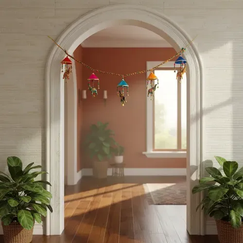Toran Móvil Decorativo Elefante Ganesha 1 Metro Importado