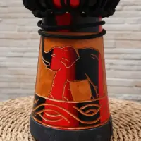 Djembe Instrumento Artesanal Importado Tambor Pushkar Tienda Rojo