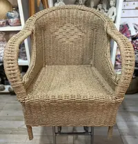 Juego 4 Sillones Jardin Artesanales Simples Pushkar Tienda Marrón Claro