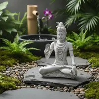 Estatuilla Shiva Traida Indonesia Apto Exterior Zen Blanco