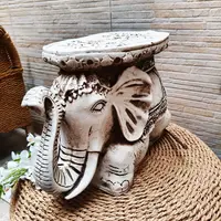 Mesa De Elefante Ap Exterior Artesanal Resina Pushkar Tienda Blanco