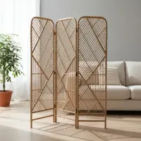 Biombo De Rattan Importado Divisor De Ambientes Pushkar Biombo Rattan Natural