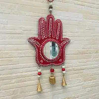 Mano Fatima De Metal De India Móvil Decorativo Hindú Campana