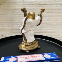 Buda Sobre Tortuga Importado Indonesia Estatua Resina 20 Cm