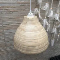Lampara Artesanal Techo En Bambu Import Indonesia Colgante Bambú