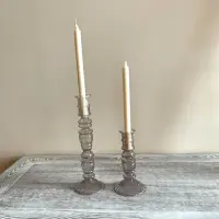 Candelabro Importado Para Velas Vidrio Pushkar Tienda Deco Transparente